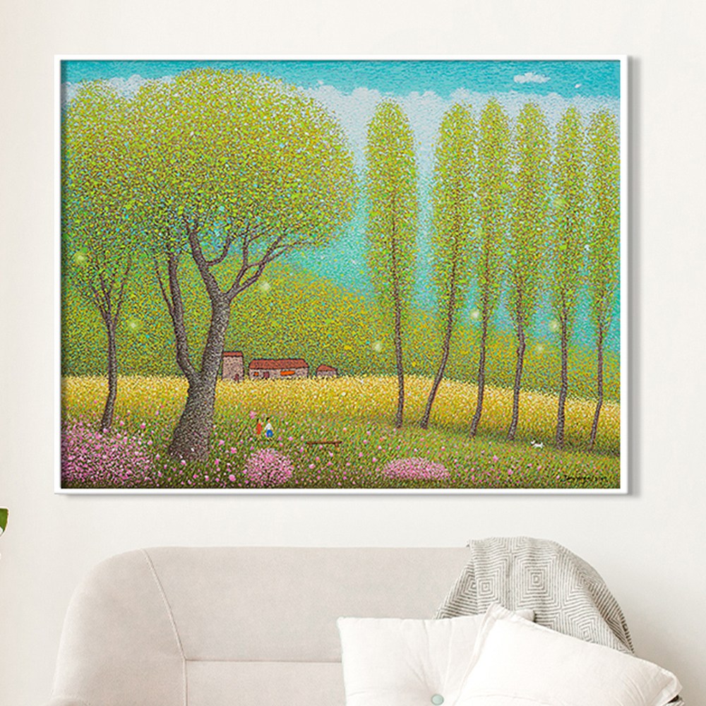 [인메이블] 장용길 작가 봄 풍경화 아트에디션 35종 그림 거실 인테리어 꽃 나무 자연 캔버스액자 59,800원