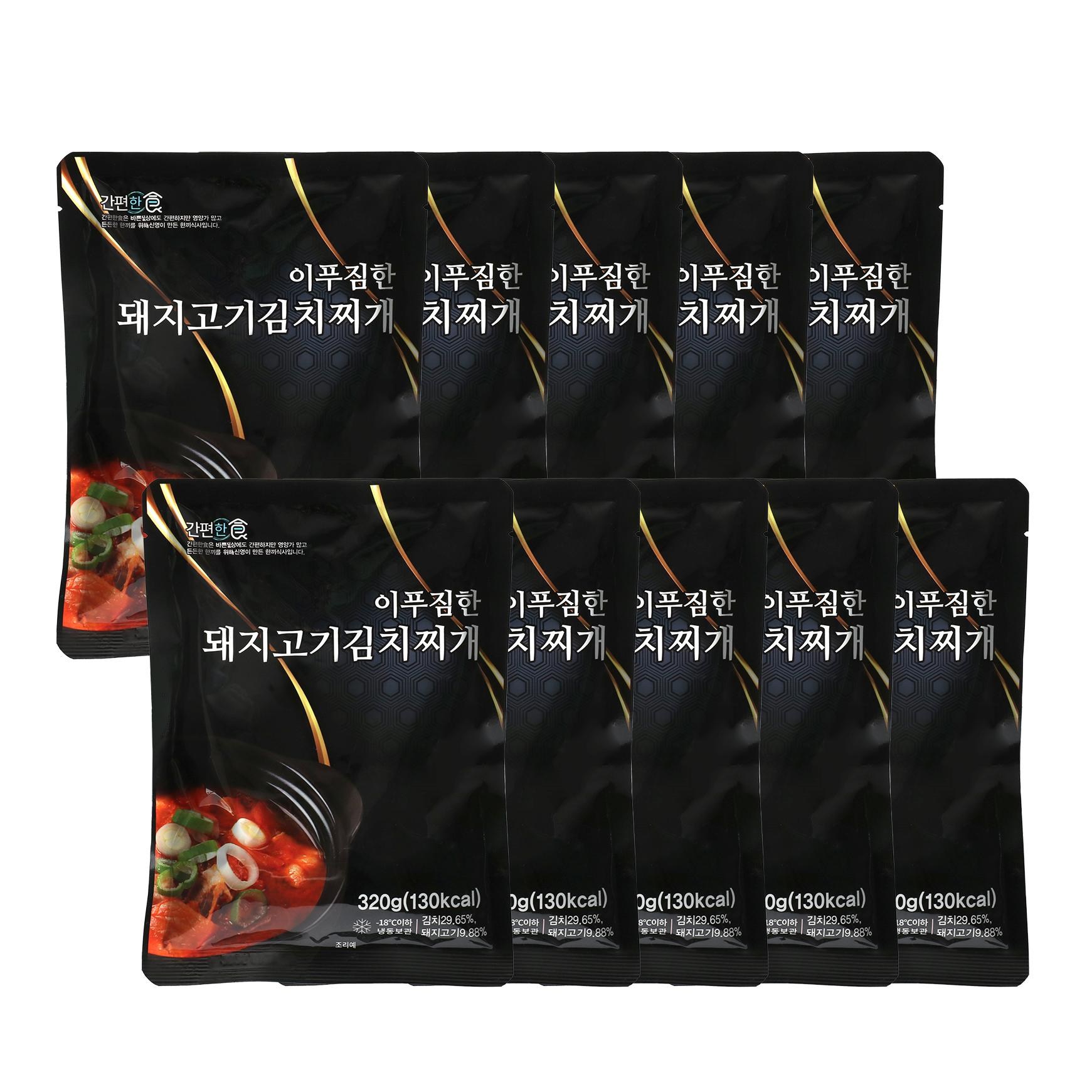 [간편한식] 이 푸짐한 돼지고기 김치찌개 세트, 10개, 320g 25,000원
