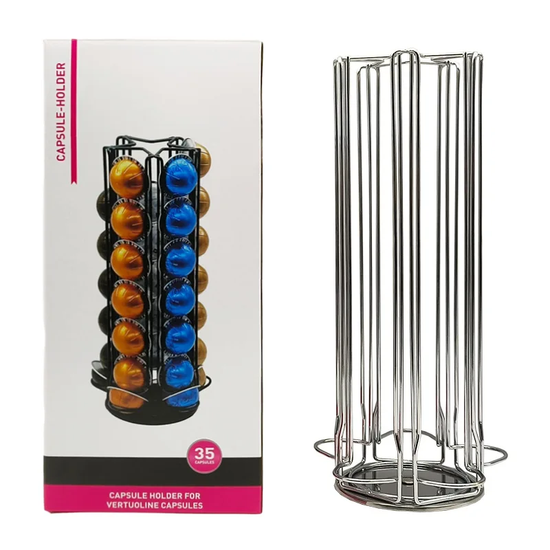 커피 캡슐 홀더 28-35개 네스프레소 버츄오 스탠드 타워 랙 디스펜서 회전형 서랍 보관 선반, 04 F 77,900원