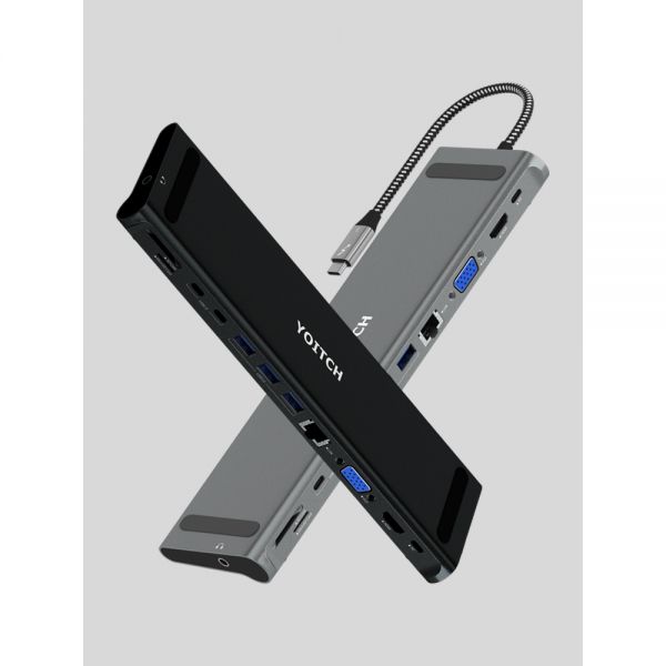 요이치 바이링크 썬더볼트3 USB C타입 노트북 12 in 1 멀티 허브 YHUB-100 75,200원