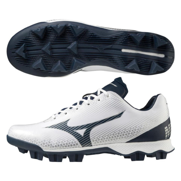 미즈노 웨이브 라이트레보 포인트인조잔디화 11GP222114WN 화이트네이비 야구화 77,400원