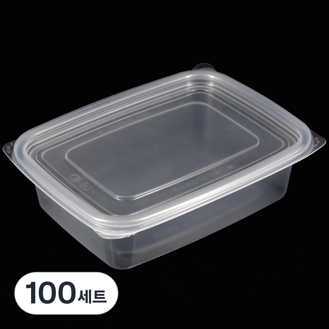 버디팩 PP 고강도 투명 사각용기 1000ml 밀폐용기 전자렌지 가능 49,000원