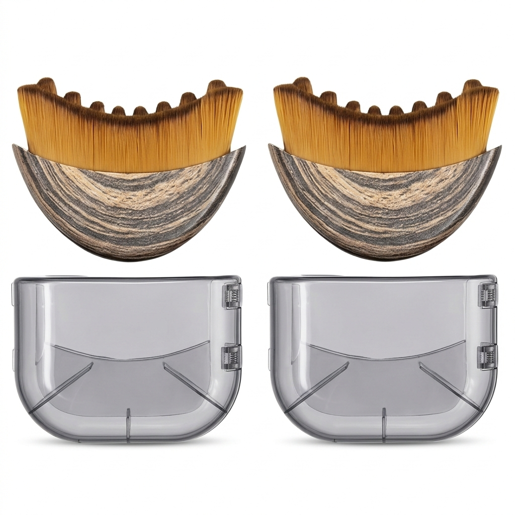 나나민 림프순환 리프팅 페이스 브러쉬 1+1 (케이스포함), 1세트, 브라운+브라운 12,800원