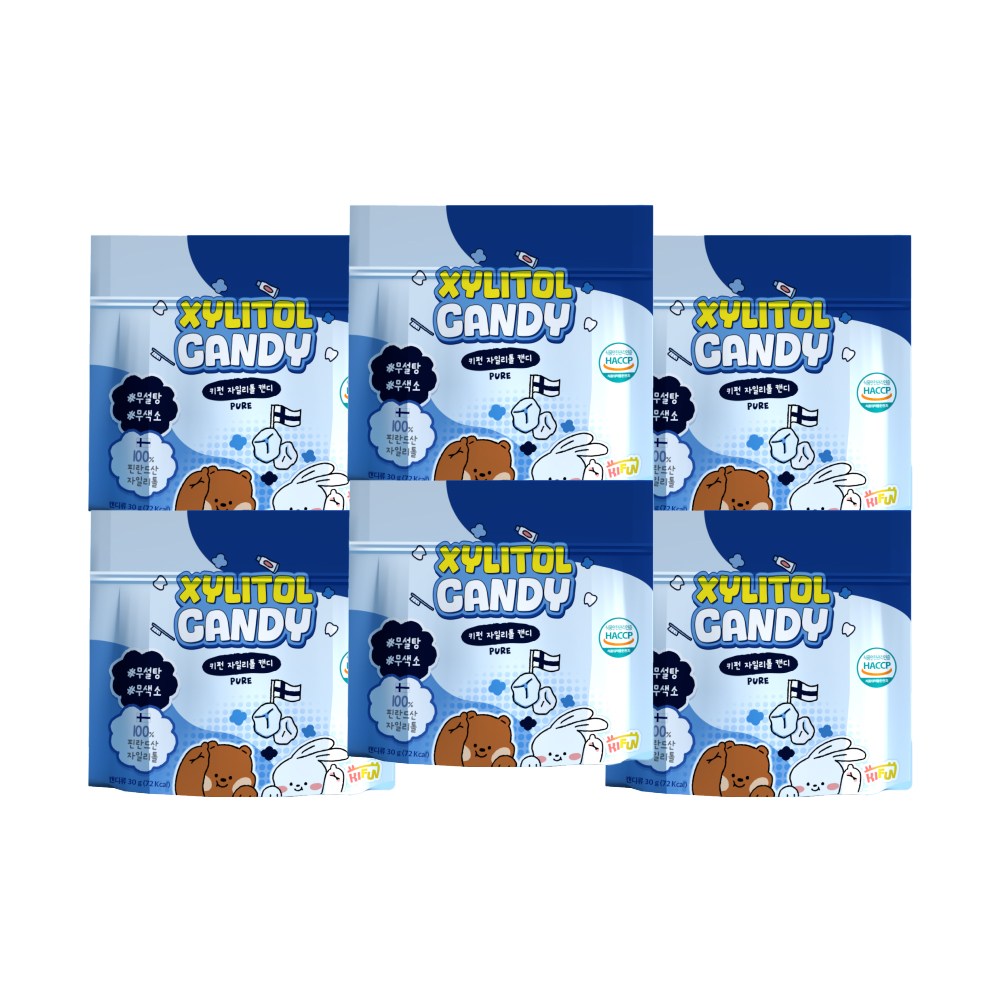 키펀 핀란드산 무설탕 자일리톨 사탕 스톤 캔디 퓨어, 6개, 30g 19,800원