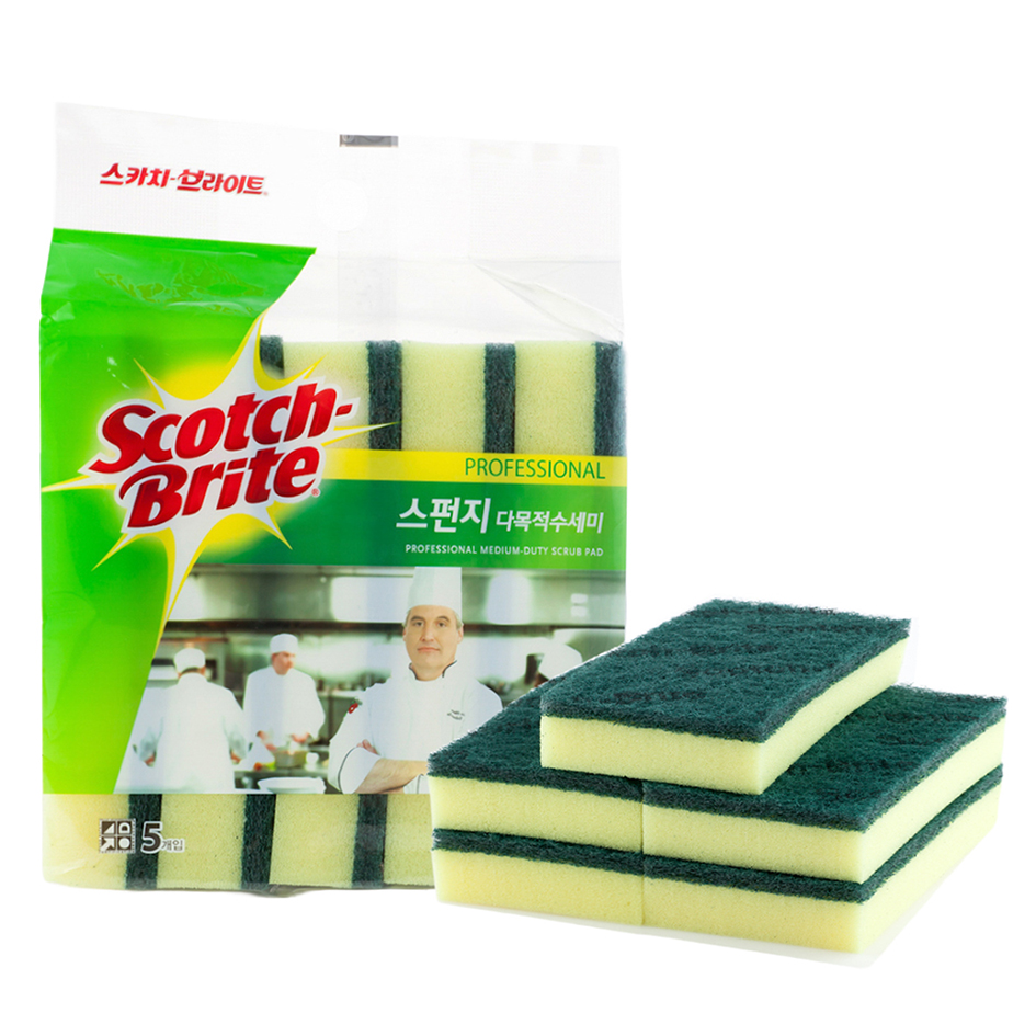 스카치브라이트 스펀지 다목적 수세미 3,600원