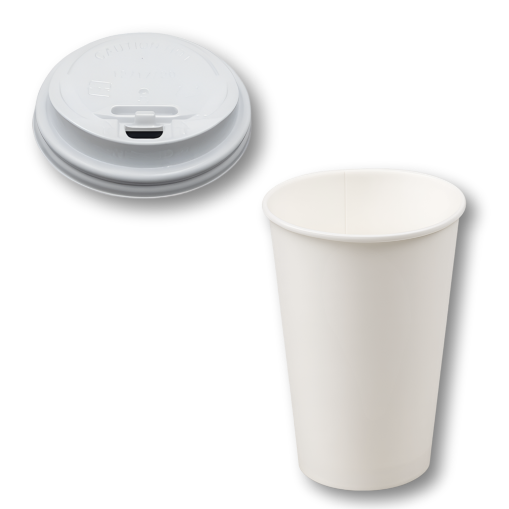 AF 490ml 16온스 종이컵 리드 세트 커피테이크아웃 1000개입 흰색 개폐 뚜껑, 1개, 1000개, 리프트 앤 록 뚜껑 82,080원