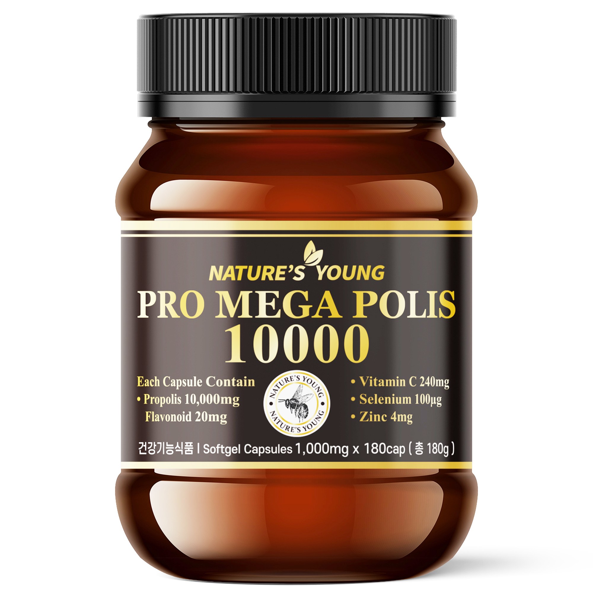 호주 네이쳐스영 프로폴리스 10000mg 함량 10배, 1개, 180정 90,000원