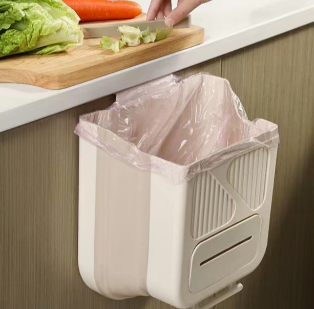 봄아리 접이식 걸이형 쓰레기통, 아이보리, 1개 6,600원