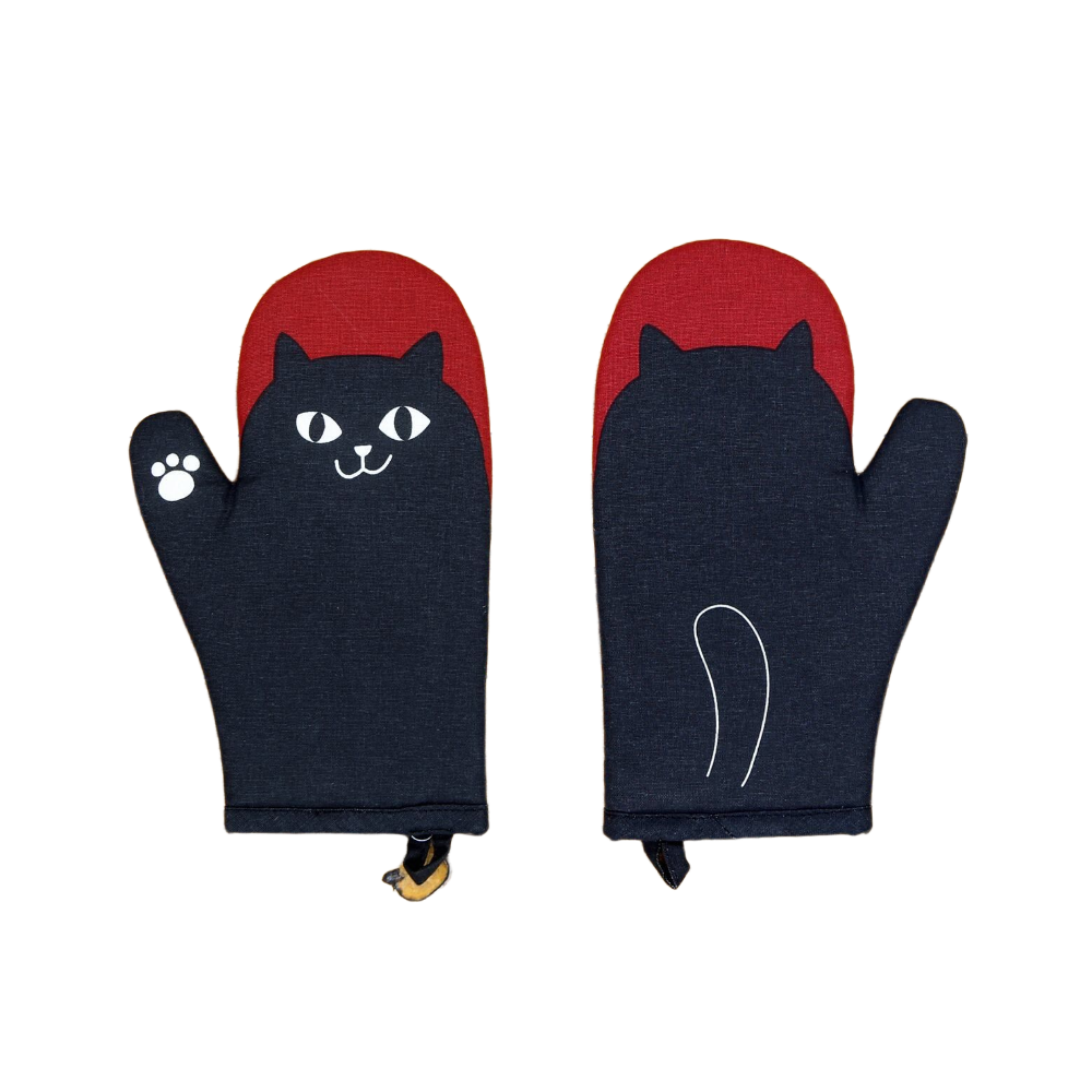 일본 냄비 주방장갑 코튼오븐장갑 검은고양이, 블랙, 1개 15,300원