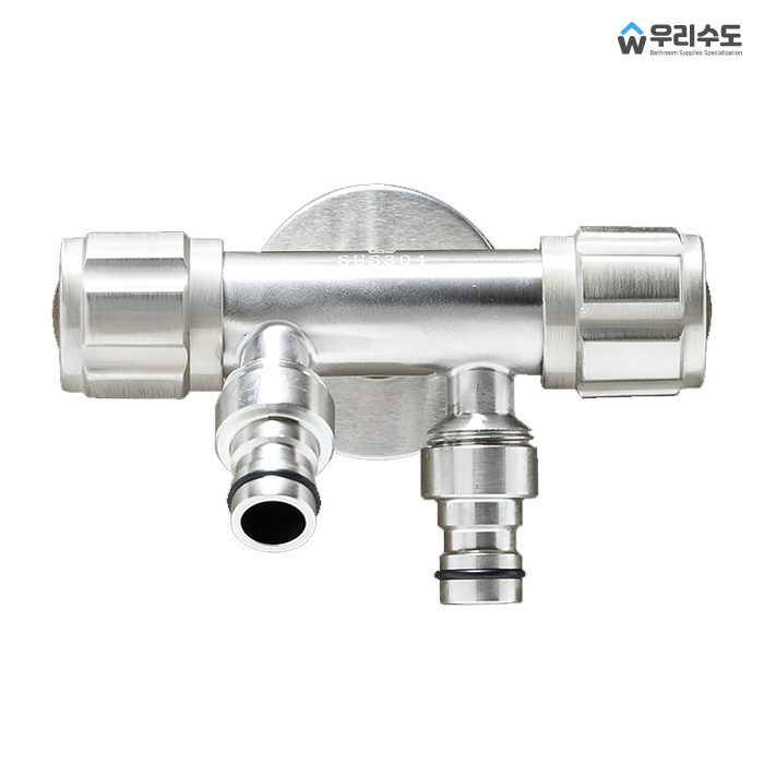 Jeinis 스텐 양카프링 일자형 두갈래 세탁기 수도꼭지 SUS304, 1개 16,500원