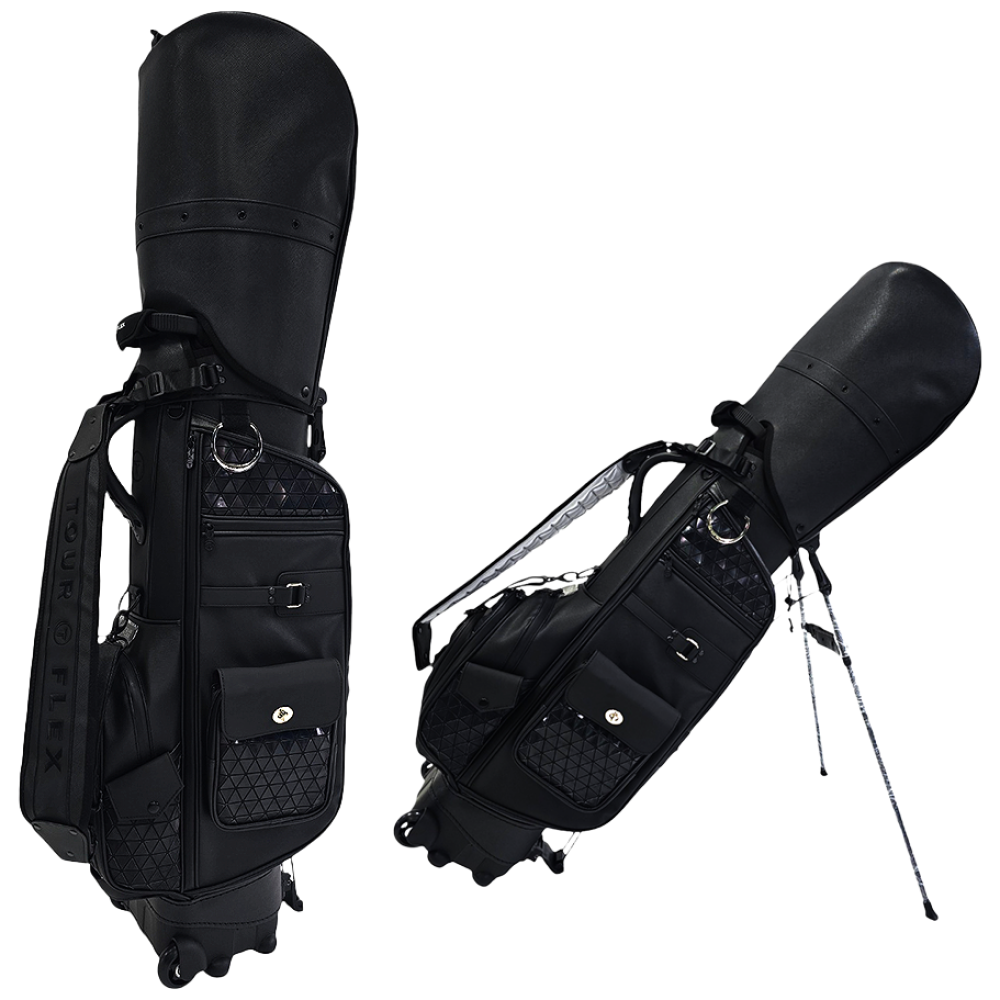 투어플렉스 휠 스탠드백 골프백 바퀴 캐디백 남성 여성 공용, 블랙 363,000원