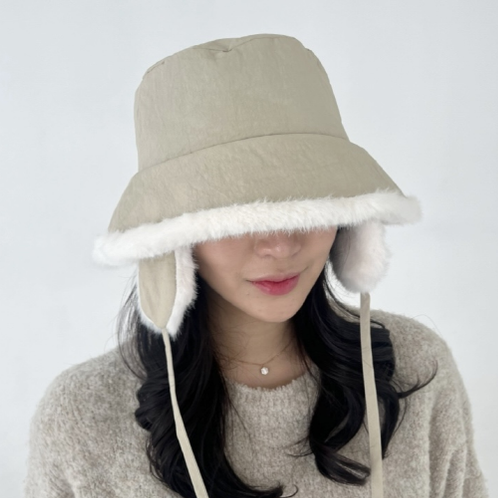 디베일 패딩 귀달이 버킷햇 퍼 귀마개 방한 벙거지 귀도리 겨울 스키 모자 24,000원