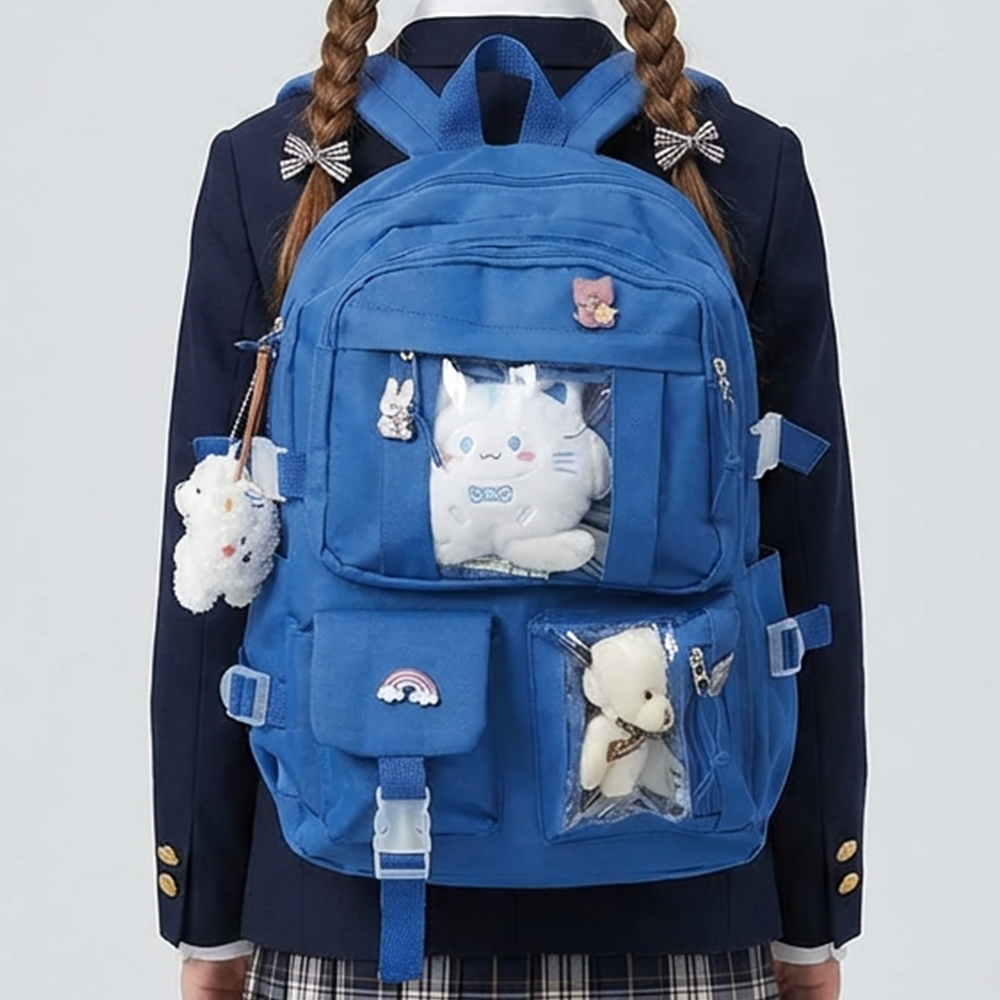 홈브라운 캐주얼 백팩 곰돌이 학생 책가방+인형+키링 24,500원