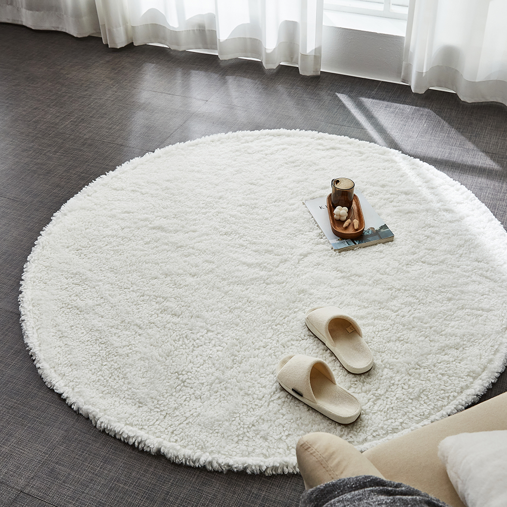 아담데코 모노톤 뽀글이 인조양털 논슬립 폭신 카페트 원형 78,800원
