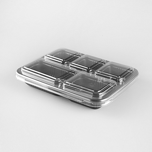 TY 2116-5A 도시락용기 (5칸) 800개 세트 일회용 포장 배달 용기 검정 145,000원