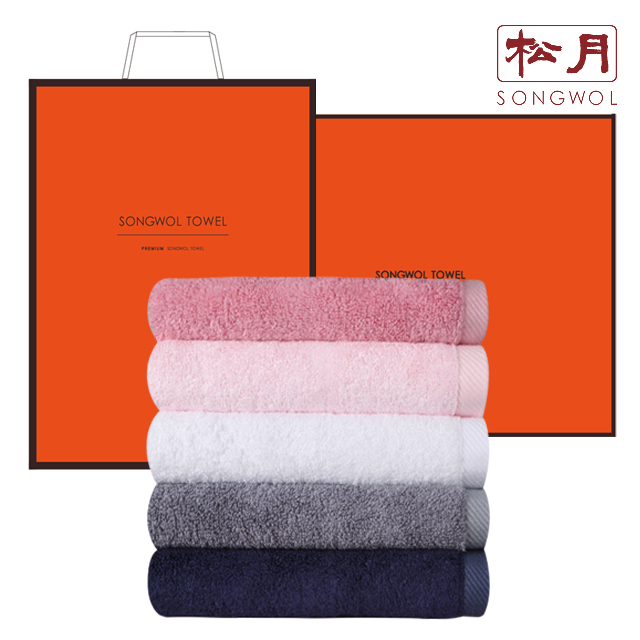 송월타올 호텔 수건 엘르 뱀부 175g 5매 세트 + 쇼핑백 30,180원