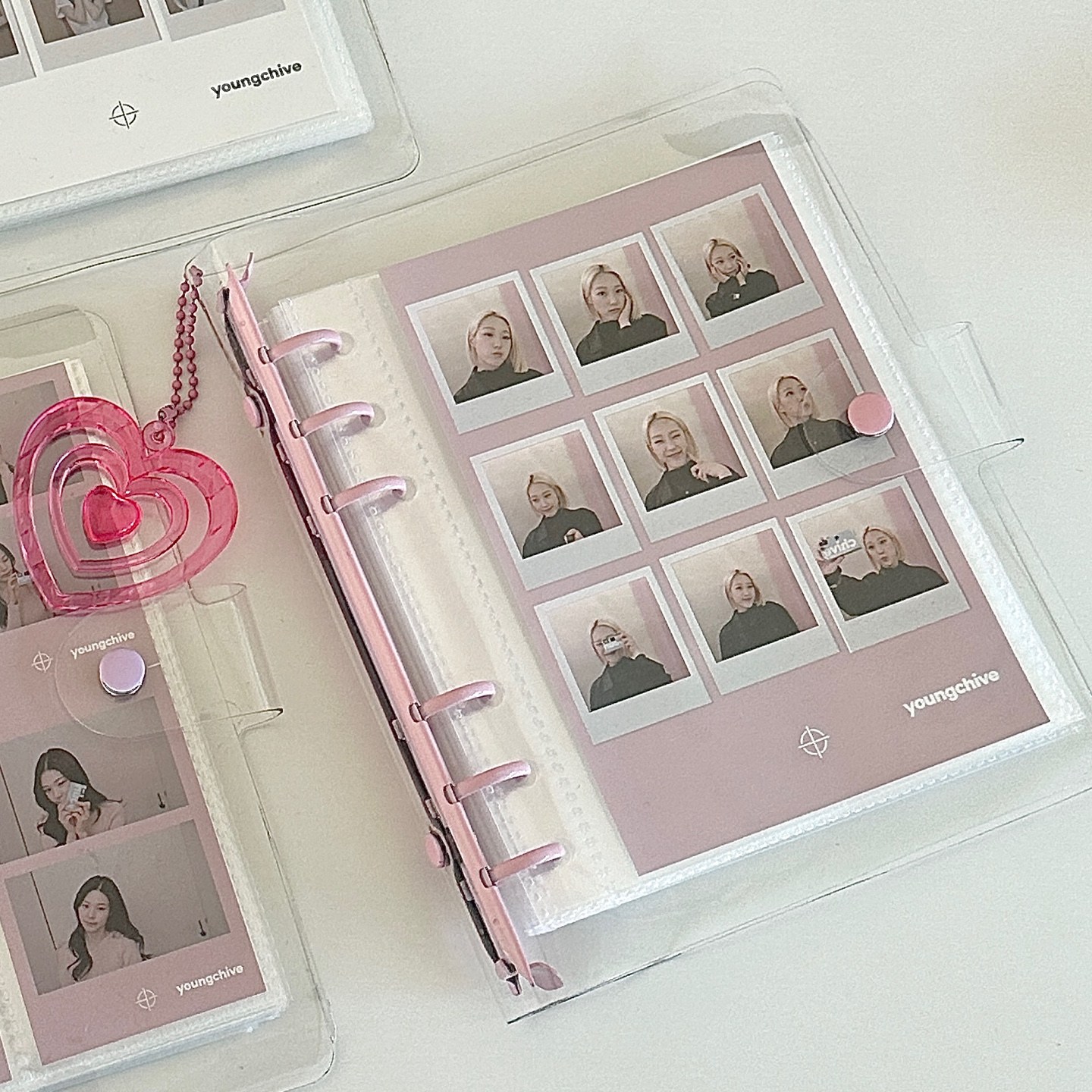 바인더룸 클리어핑크 네컷사진 대용량 앨범 6공바인더 19,900원