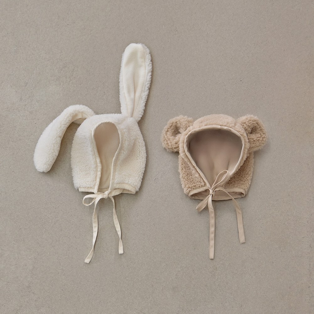 리뗀클로르 뽀글햇 곰돌이 토끼 아기겨울방한모자 아이보리 24,800원