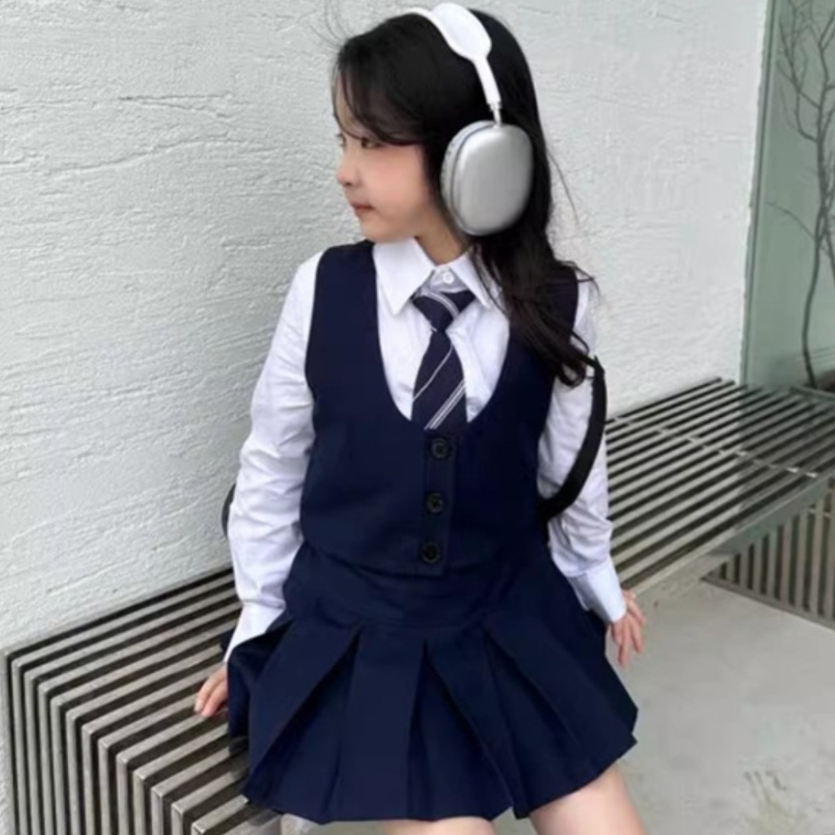 상상키즈 셔츠넥타이 조끼 플리츠치마 세트 여아용 28,090원