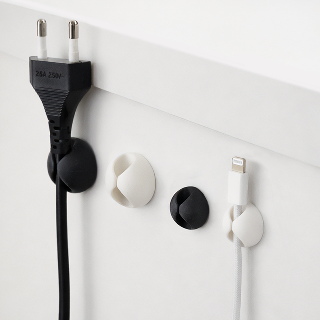 리빅스 실리콘 케이블 홀더 선 정리 클립, 화이트, 1개, 현재가 6,300원