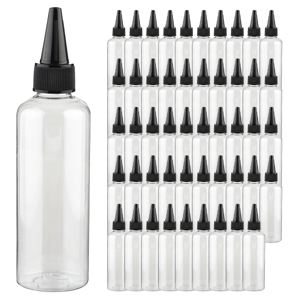 블랙 뾰족캡 투명 용기 100ml 50개 플라스틱 화장품용기 공병 소분병 여행, 100ml, 50개 13,000원