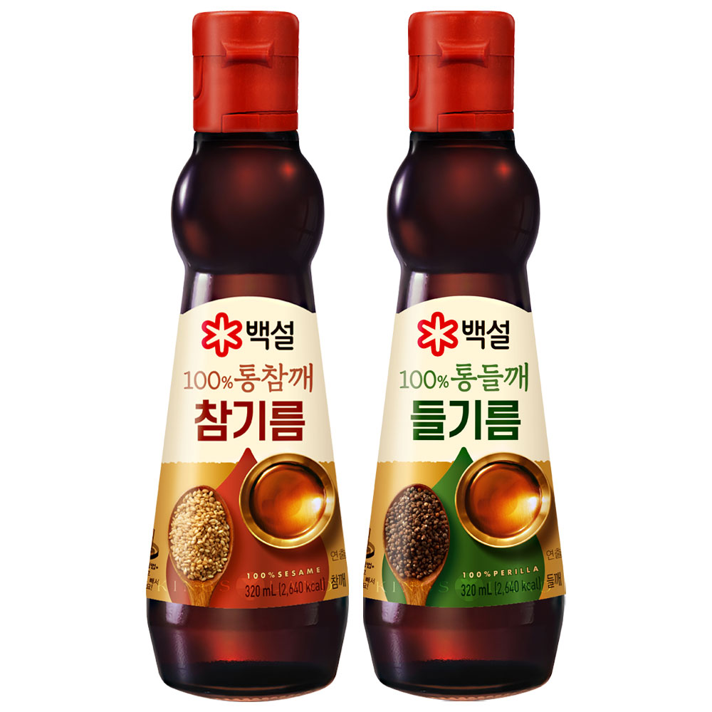 백설 100%통참깨 참기름+ 100%통들깨들기름, 1세트, 320ml 31,490원