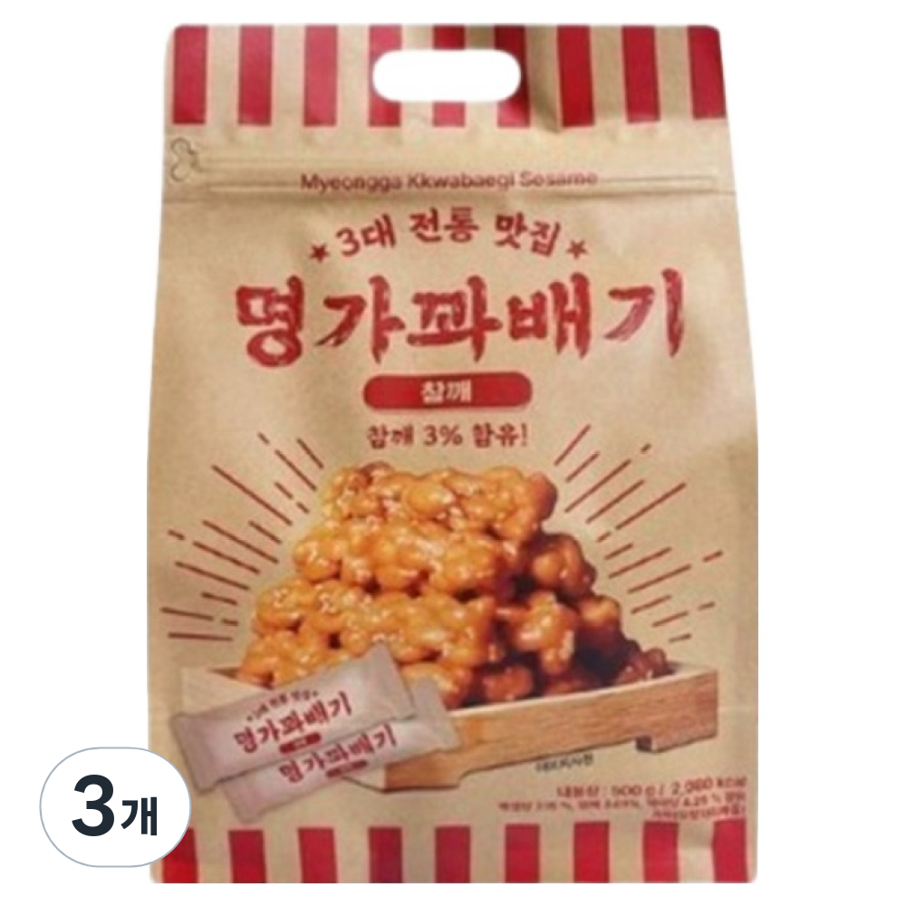 명가꽈배기 참깨 오리지널, 500g, 3개 15,610원