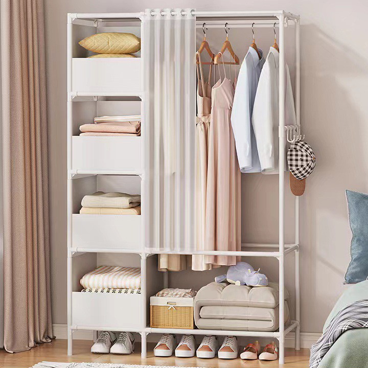플랜와이 다용도 조립식 커튼 스탠드 수납 옷장 23,000원