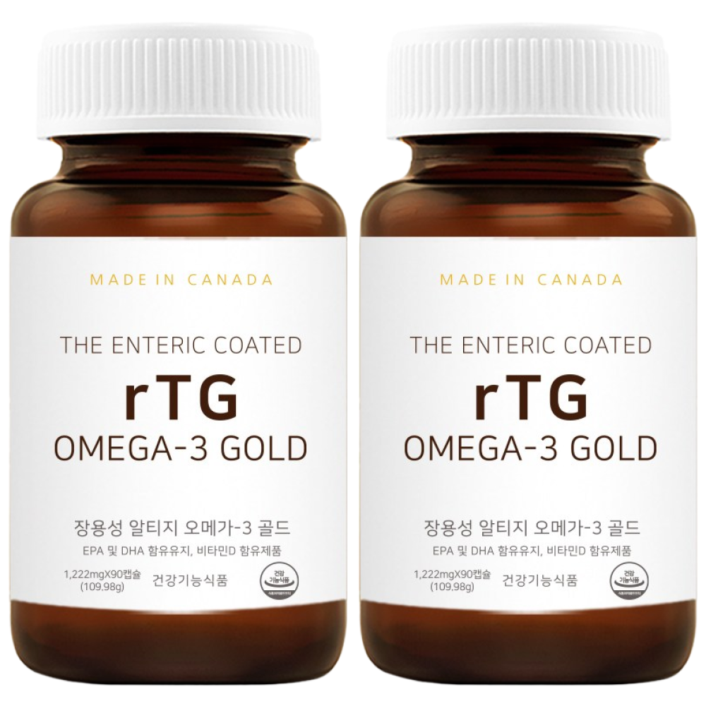 1+1 캐나다 장용성 알티지오메가3 비타민D 6개월분 rTG오메가3 그랑도눔 44,800원