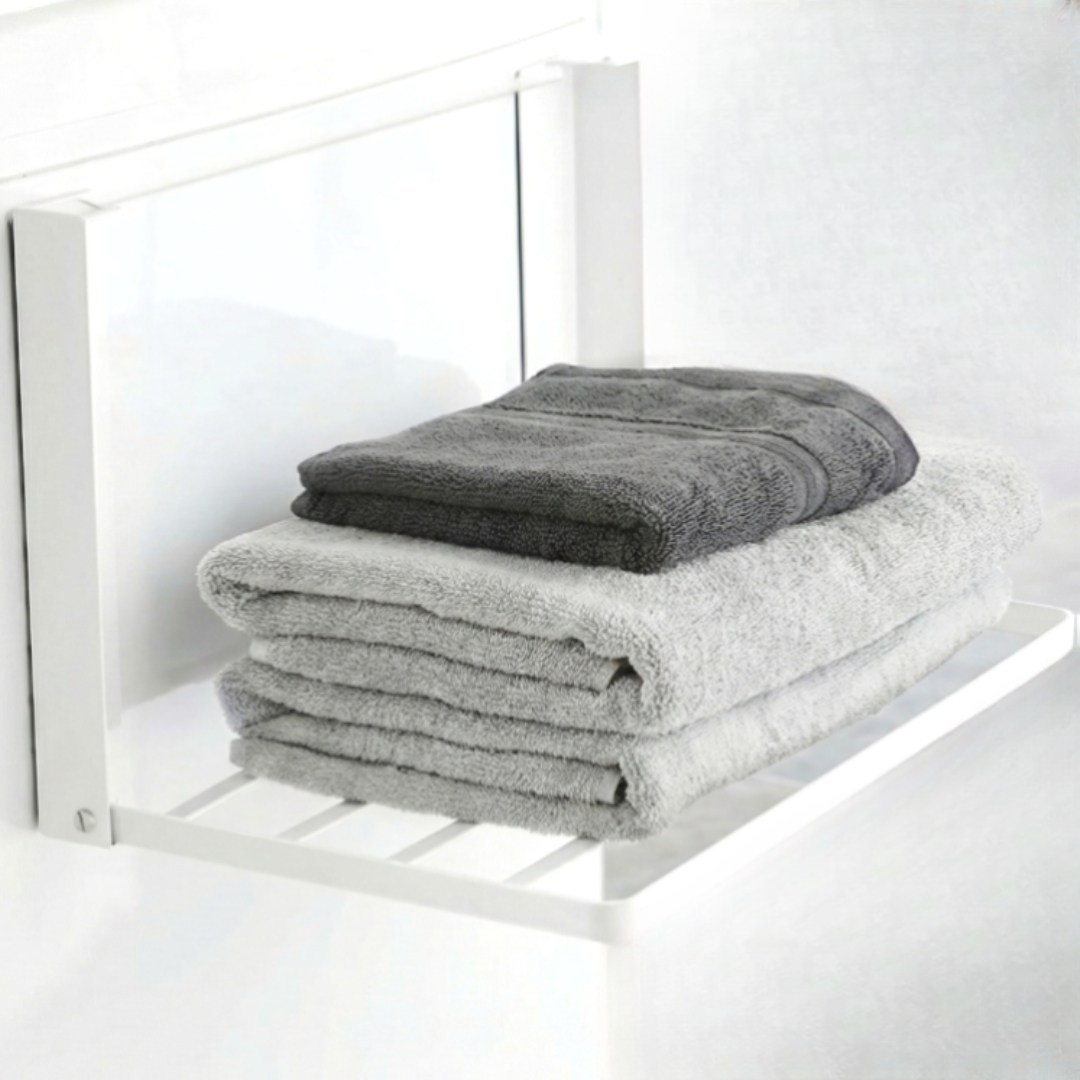 AFUNX 세탁기 냉장고 사이드 무타공 접이식 철제 자석 선반, 화이트 12,500원