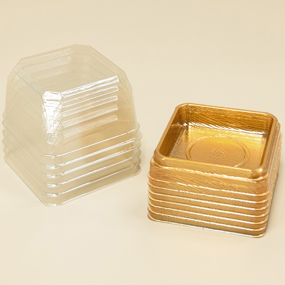 제이팩토리 사각 화과자 PET 1구 포장용기, 금색, 50개 7,490원