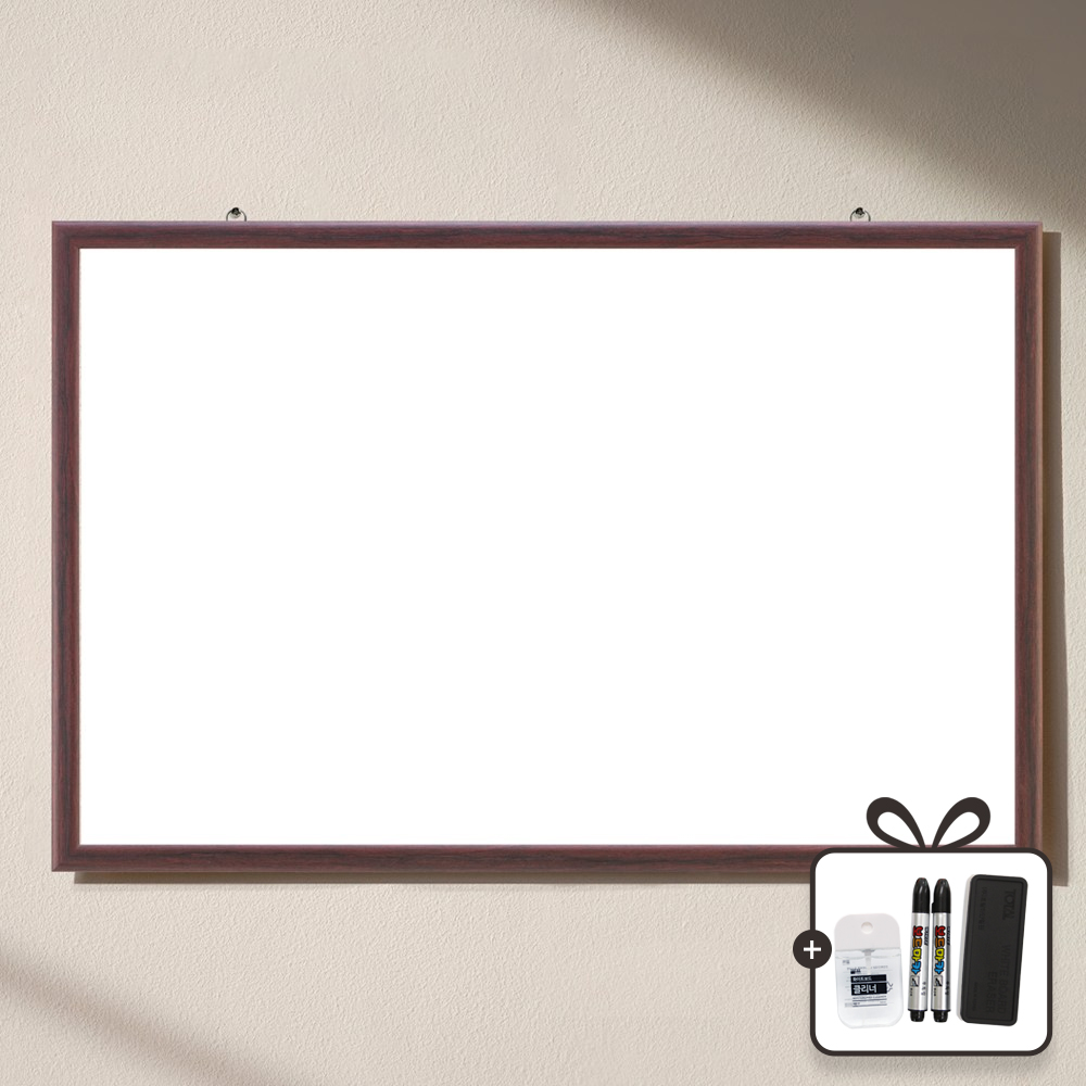 토탈하얀칠판 자석화이트보드, 월넛우드 84,000원