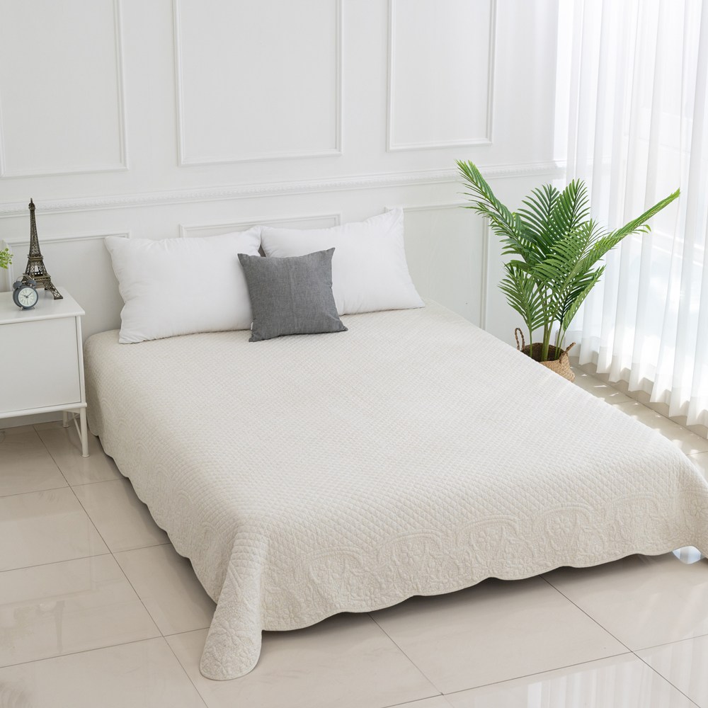 면 모달 퀼팅 거실카페트 침대패드 논슬립 160x210 200x230, 줄리아 아이보리 119,000원