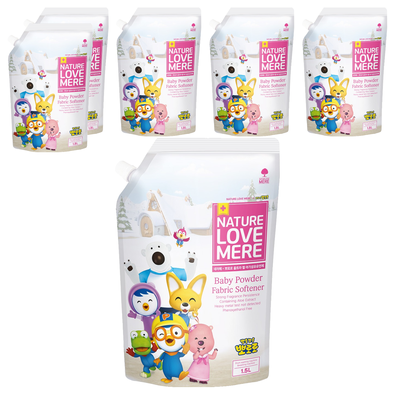 네이쳐러브메레 뽀로로 울트라 젤 아기 섬유유연제 베이비파우더향 리필 25,900원