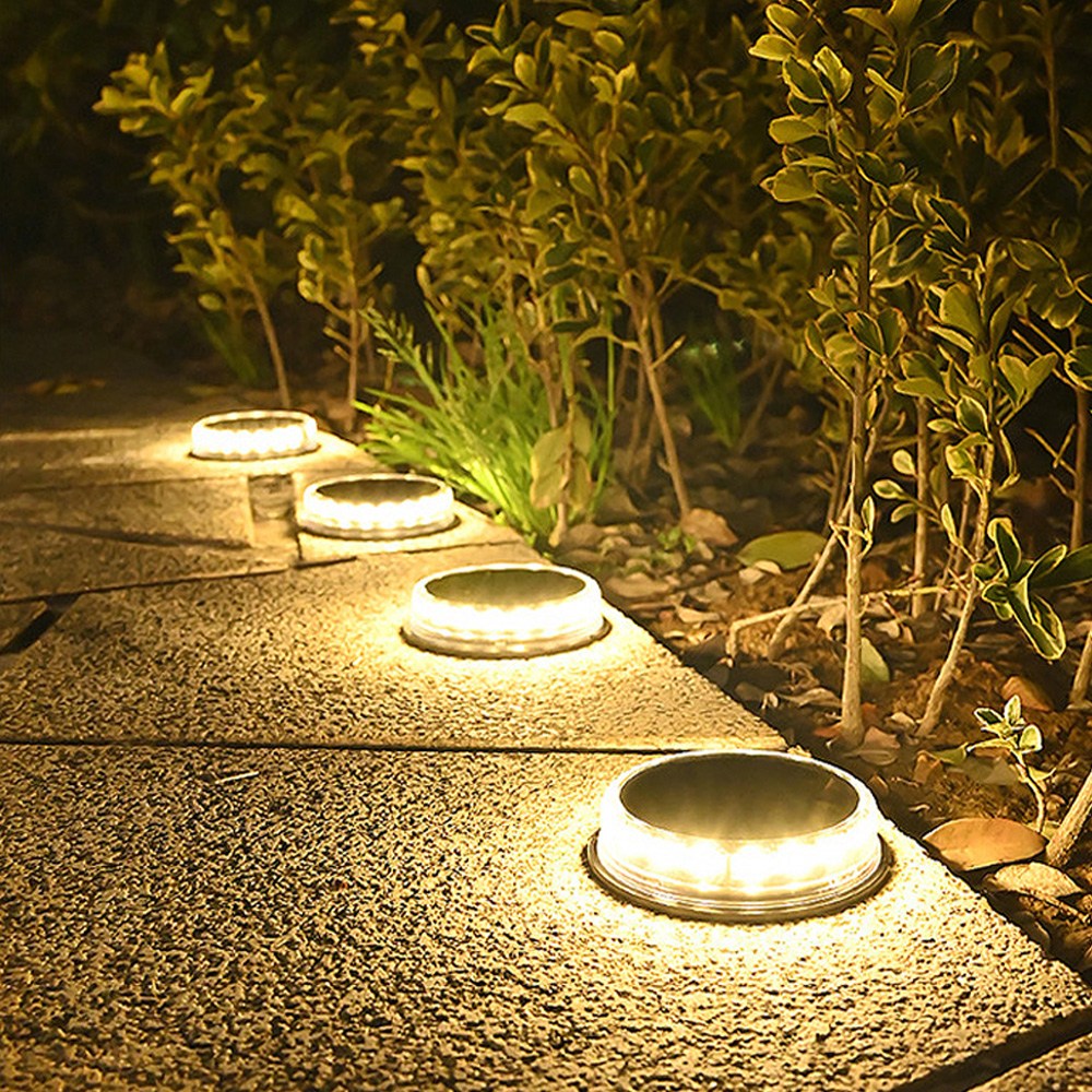 HK.sell LED 태양광 써클 정원 매립등 4p, 황색등 29,300원