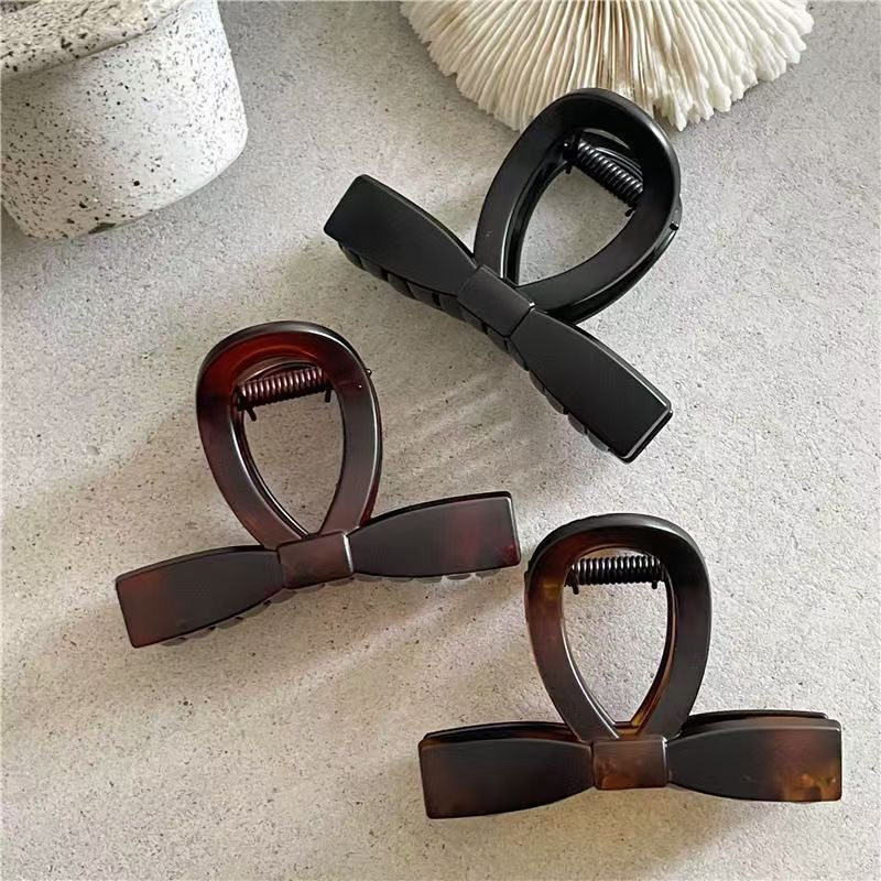 엑스비지 무광 리본 반머리 집게핀 3종1세트 11,980원