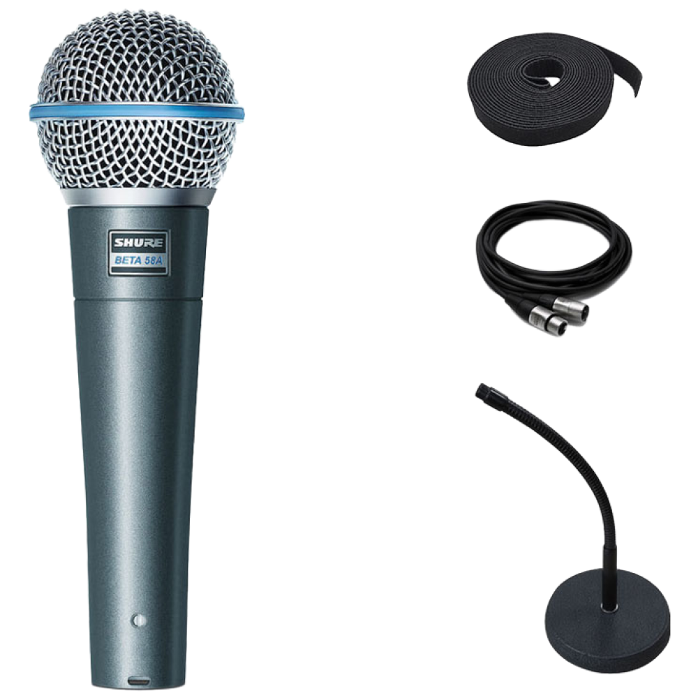 SHURE BETA58 유선 마이크 슈어 BETA58 A 다이나믹 마이크 스탠드 패키지 334,000원