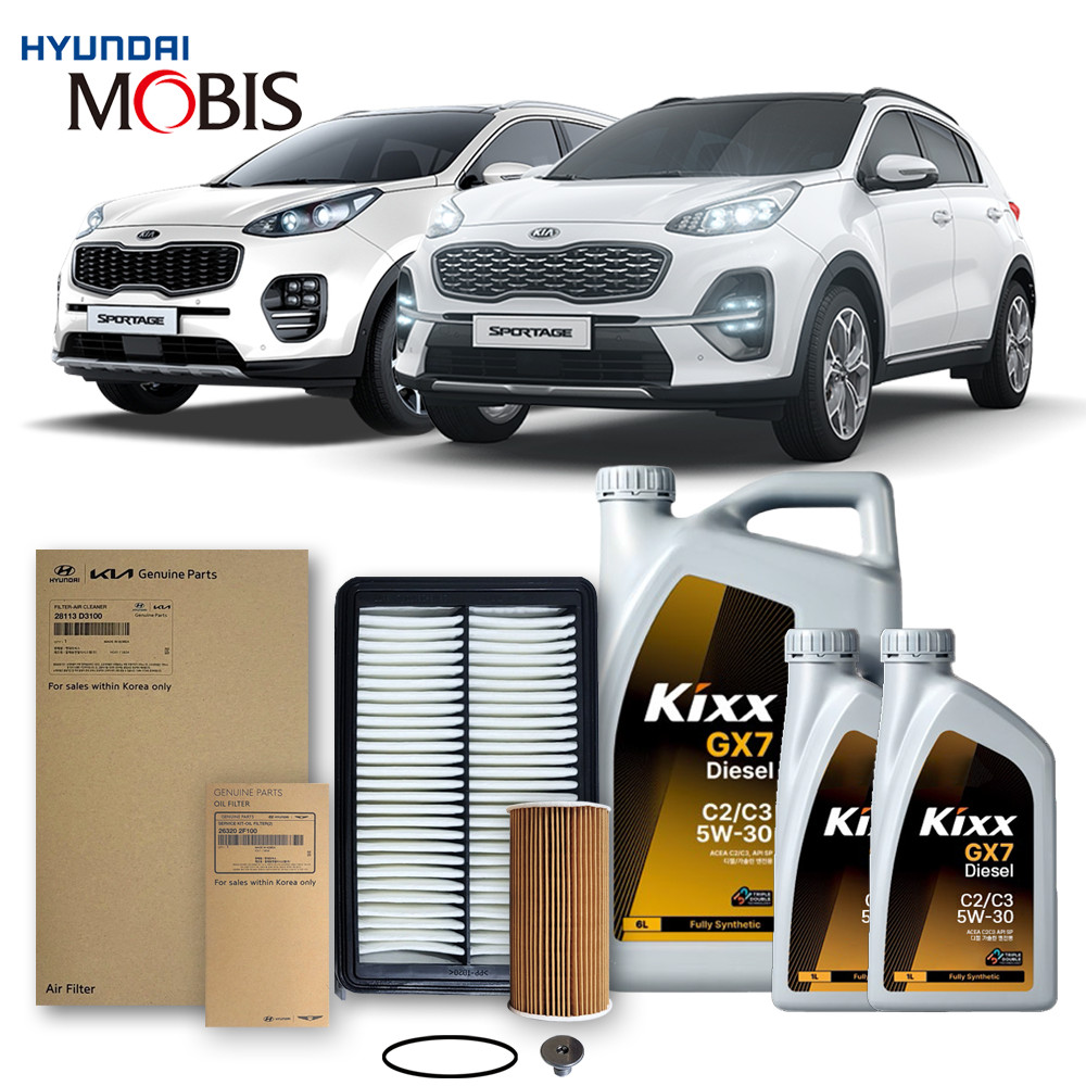 스포티지 더볼드QL 2.0 디젤 (18-21년식) 킥스합성유+순정필터세트 5W30, 1개 106,390원