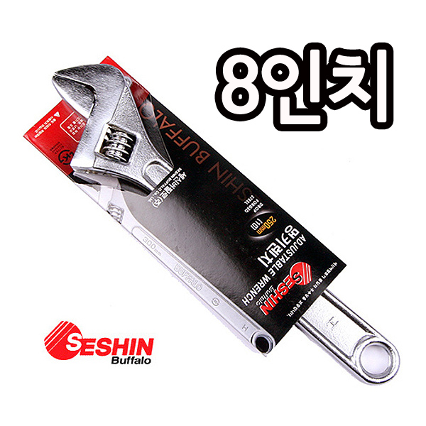 몽키스패너 6인치 8인치 10인치 12인치 세신버팔로 KS 규격품 몽키 파이프렌치 몽키 렌치 스패너 스판아 바이스 클램프 멍키 8,950원