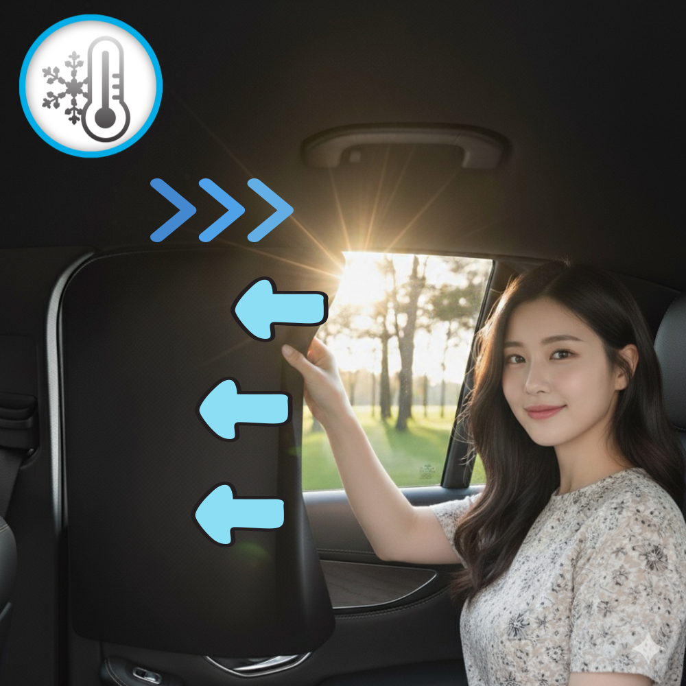 드리피 차량용 간편설치 커튼식 햇빛가리개 레일형 14,400원