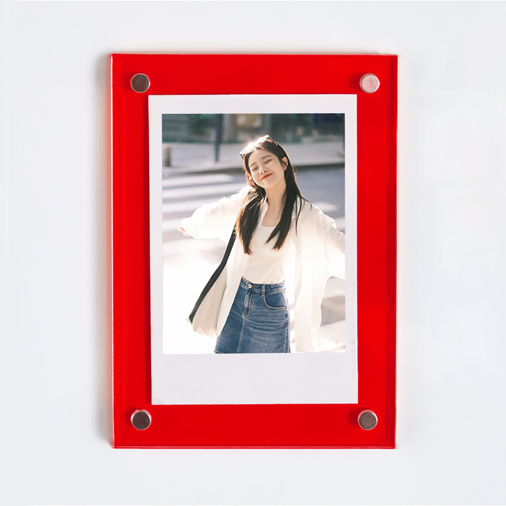 썬앤드림 컬러 아크릴 자석형 미니 포토 액자 직각, 1개, 레드 7,310원
