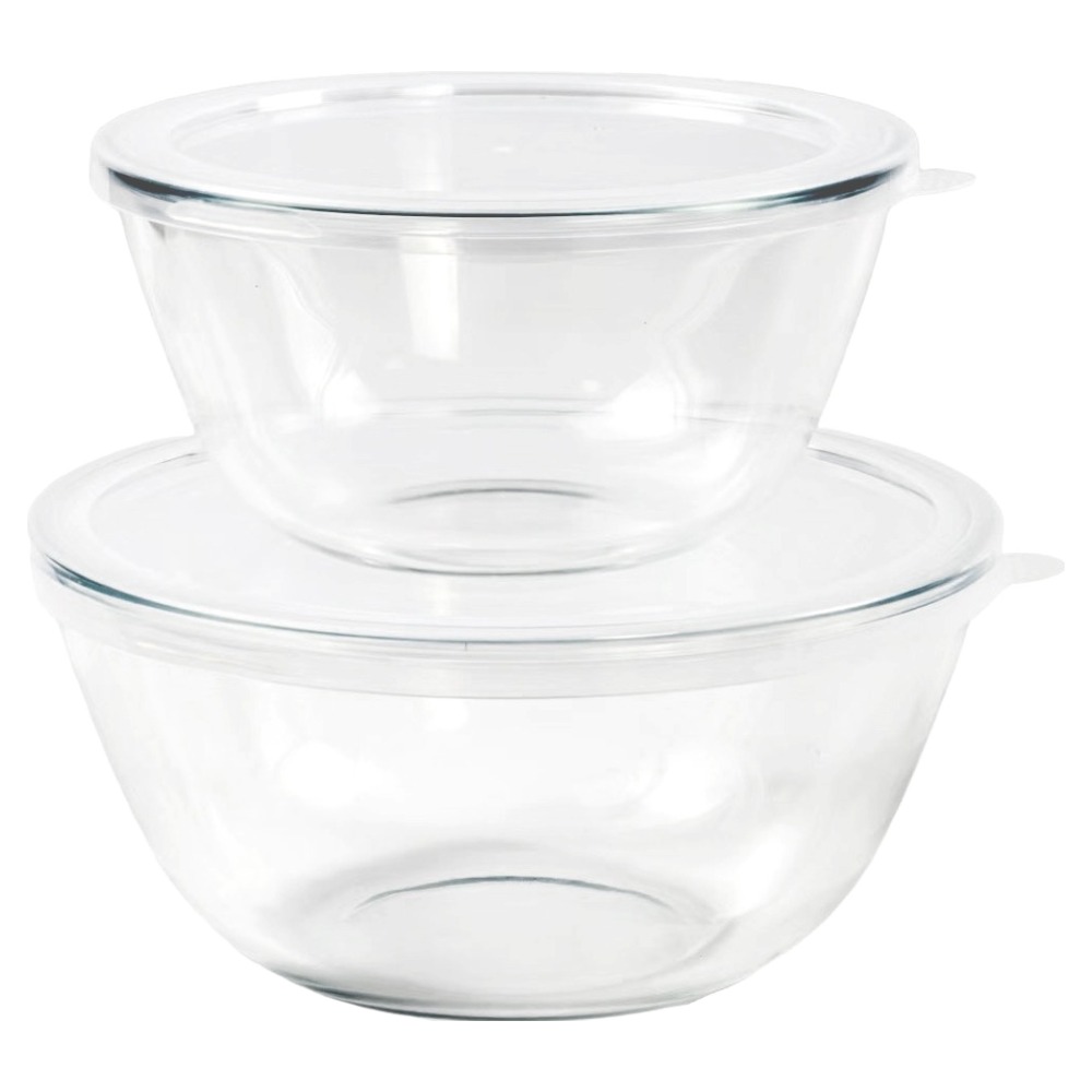 발룬피니 내열오븐유리  믹싱볼 2p + 뚜껑 2p 세트 13,900원