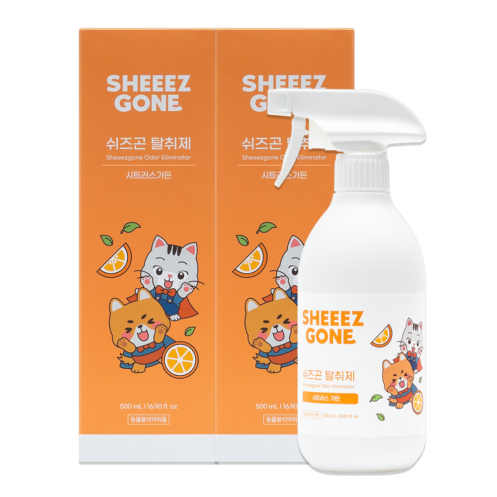 쉬즈곤 반려동물 탈취제 동물용의약외품 시트러스가든향, 2개, 500ml 24,600원
