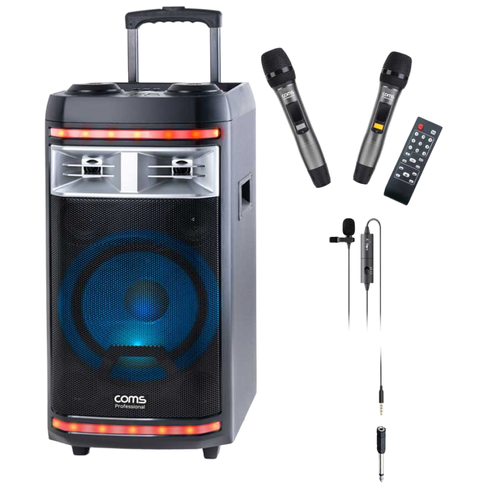 컴스 에이포트 이동식 블루투스 버스킹 앰프 스피커(UHF 듀얼 무선 마이크) CR400P세트 전문가용, CR400PS1 325,460원