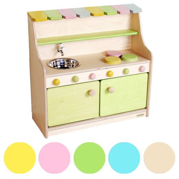 원목 자작나무 씽크대 스마트 주방놀이 2종 선반일체형 (색상5종택1) 어린이집 유치원 교구장 429,000원