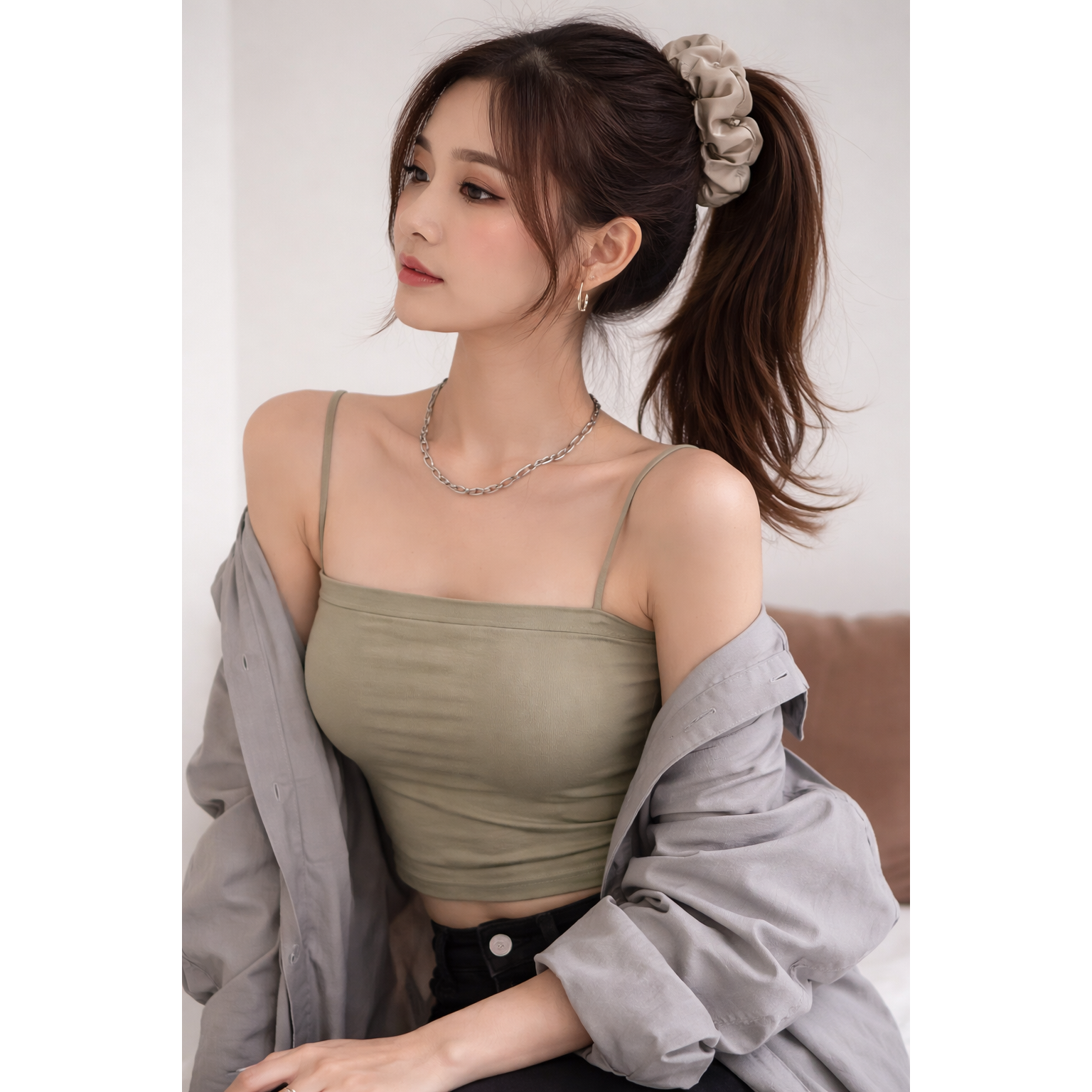 벨로나 풍성한 주름 고급스러운 실크 곱창머리끈 14,700원