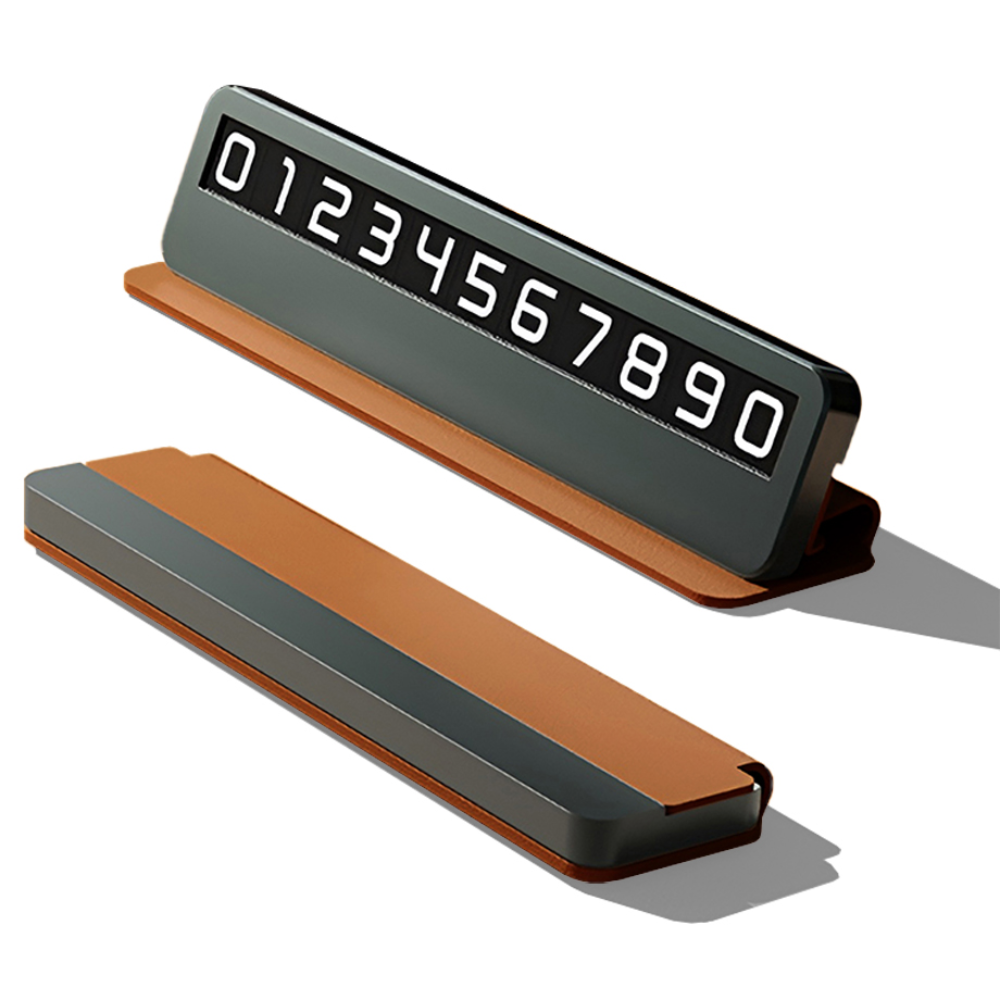 차빛 가죽 슬림 주차번호판 자동차 전화번호판, 1개, 웜브라운 13,800원