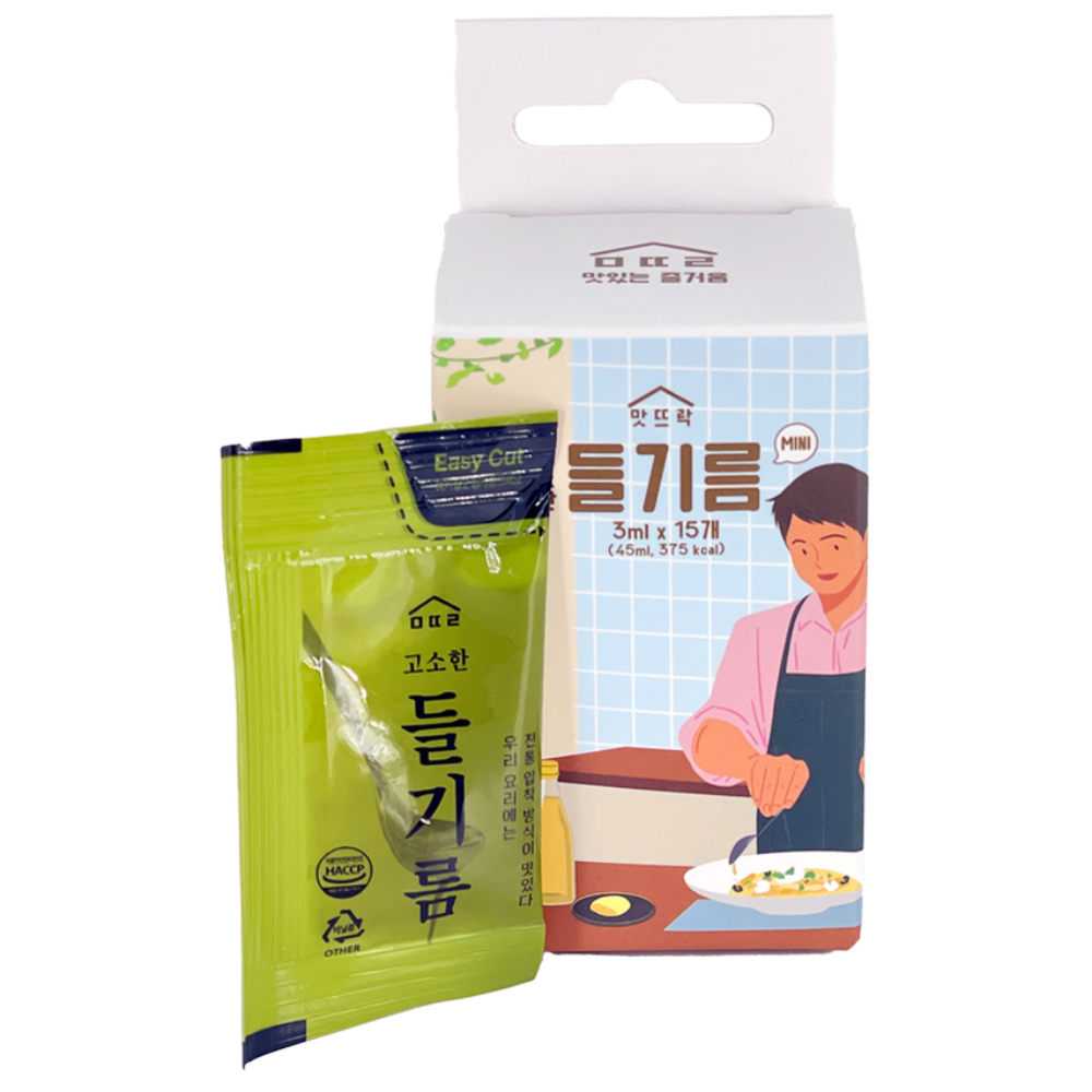 맛뜨락 고소한 일회용 캠핑용 휴대용 미니 들기름 소포장, 15개, 3ml 6,960원