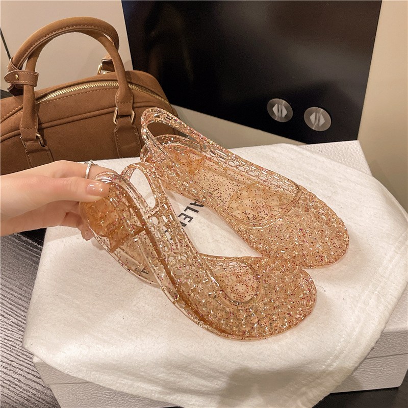 여성 투명젤리슈즈 장마구두 워터파크젤리샌들 편한 플랫 여름 샌들 스타일 젤리 신발 펀칭 젤리플랫슈즈 펀칭플랫슈즈 젤리단화 아쿠아슬리퍼 20,690원