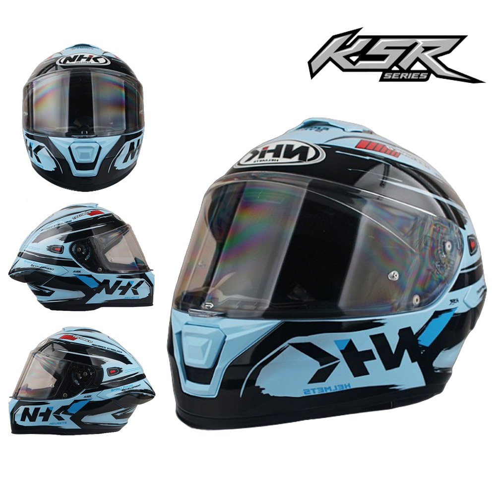 NHK K5R 풀페이스 오토바이 헬멧 소두핏 바이크 헬멧 경량 더블D링 오니수케 블루파스텔 블랙 글로시 150,000원